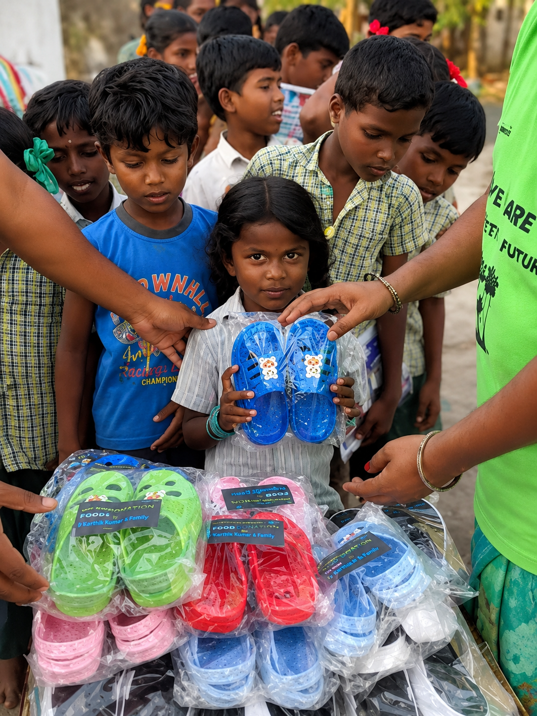 Provide Slippers for Children | Donate ₹200